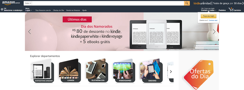 Cupom de desconto Amazon