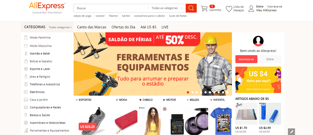Cupom Aliexpress 
