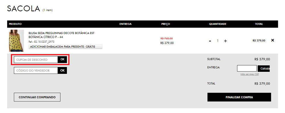 Onde usar cupom ANIMALE