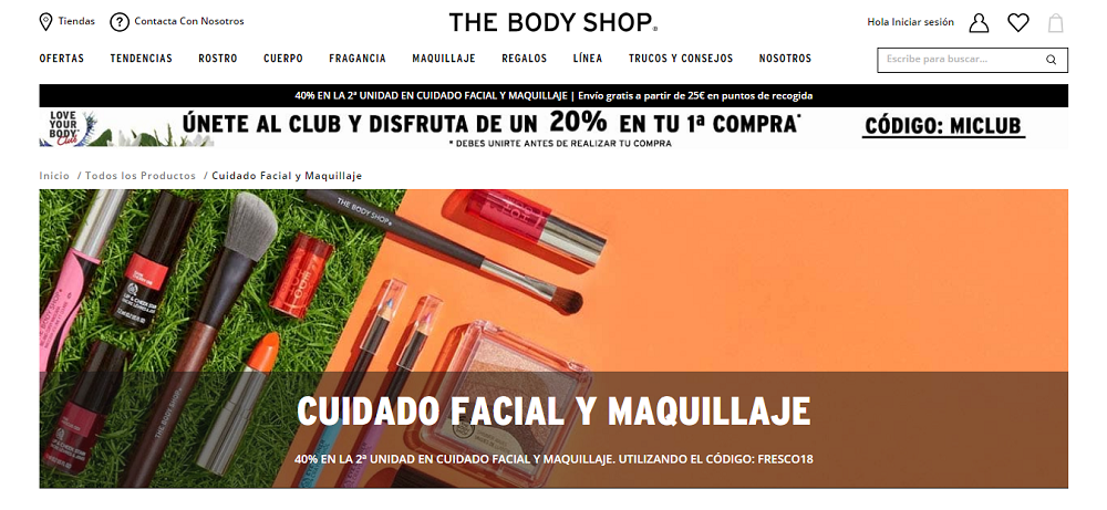 cupon descuento the body shop