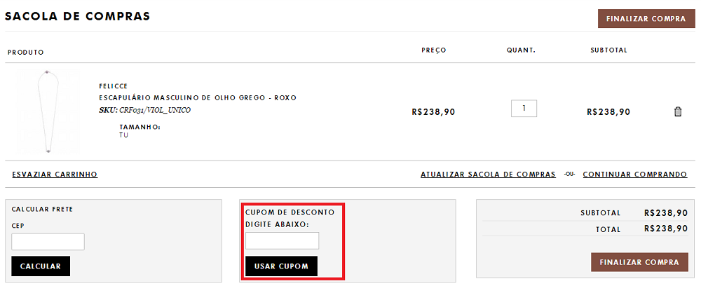 Como usar cupom Shop2gether