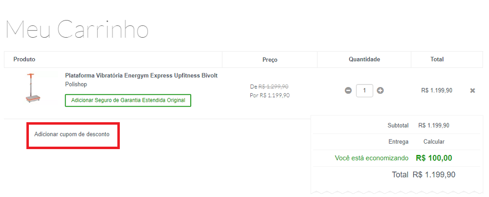 Como usar cupom de desconto Polishop