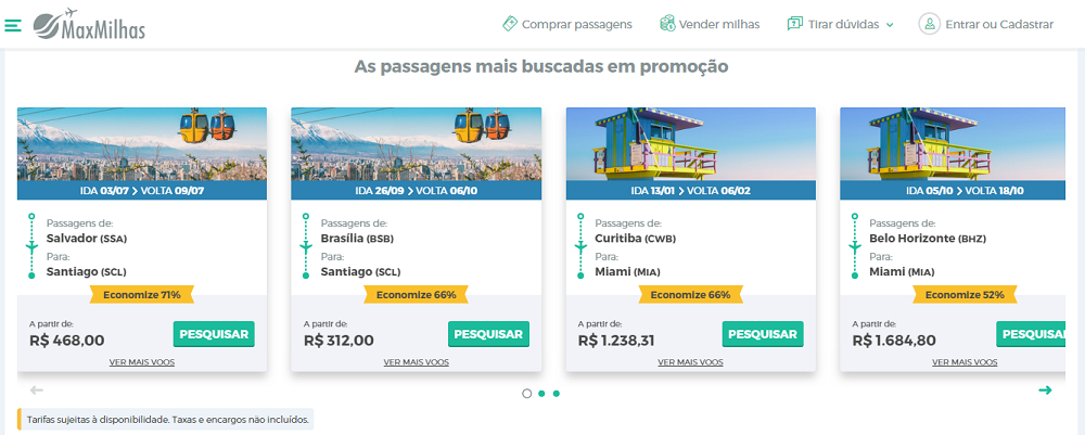 Cupom de desconto MaxMilhas