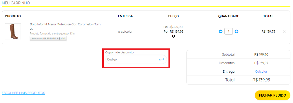 Como usar o seu cupom Klin