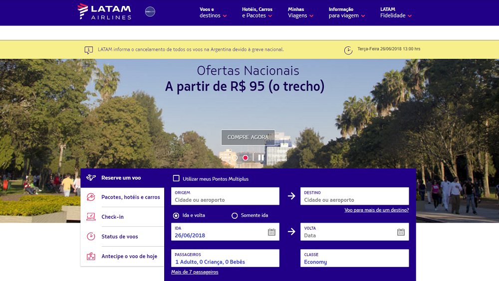 Latam promoção 