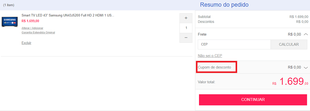 Aproveitar a promoção Carrefour