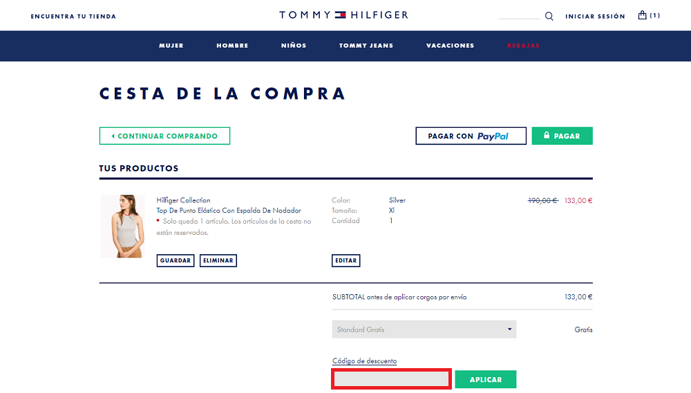 Cupones de 2025 tommy hilfiger