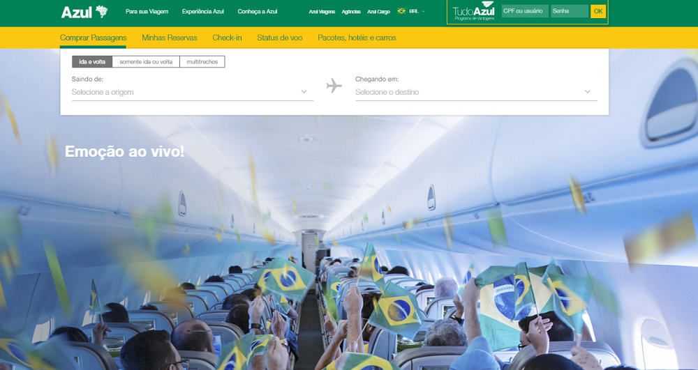 Aproveitar codigo promocional Azul