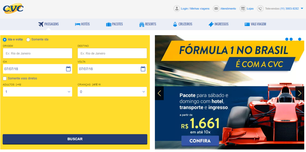 Aproveite CVC promoções