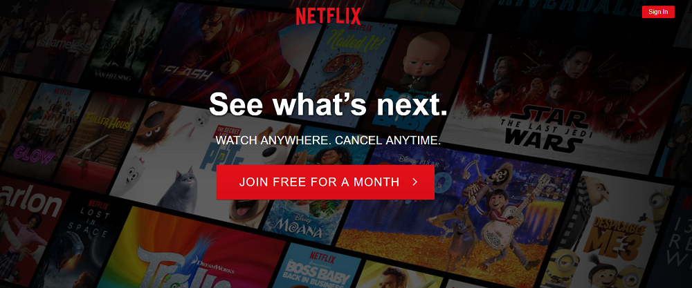 Promoção Netflix