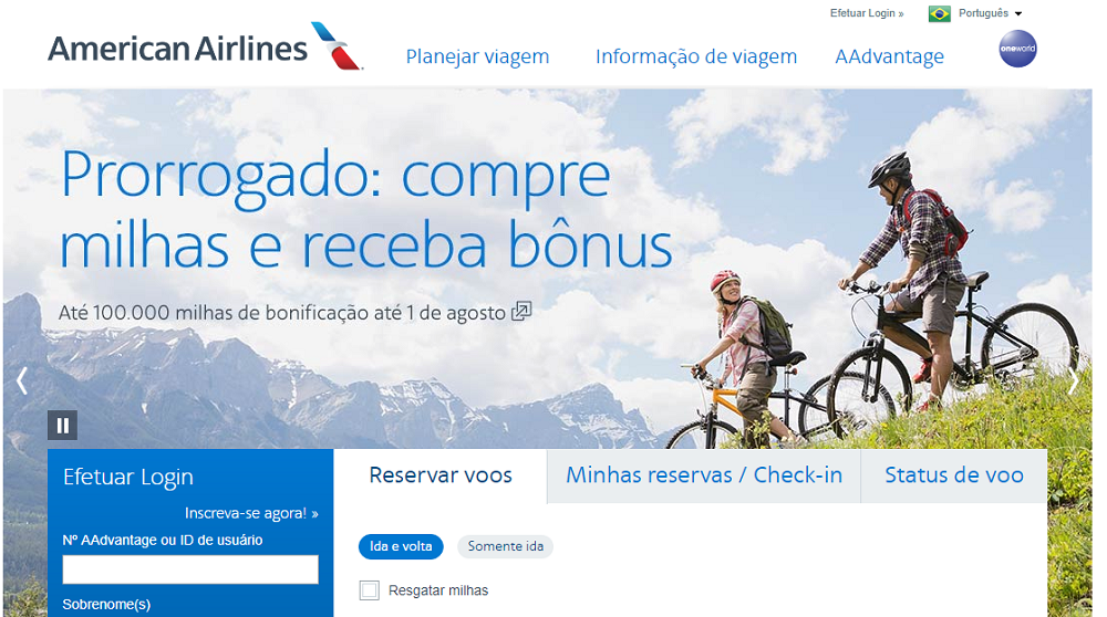 Cupom desconto American Airlines