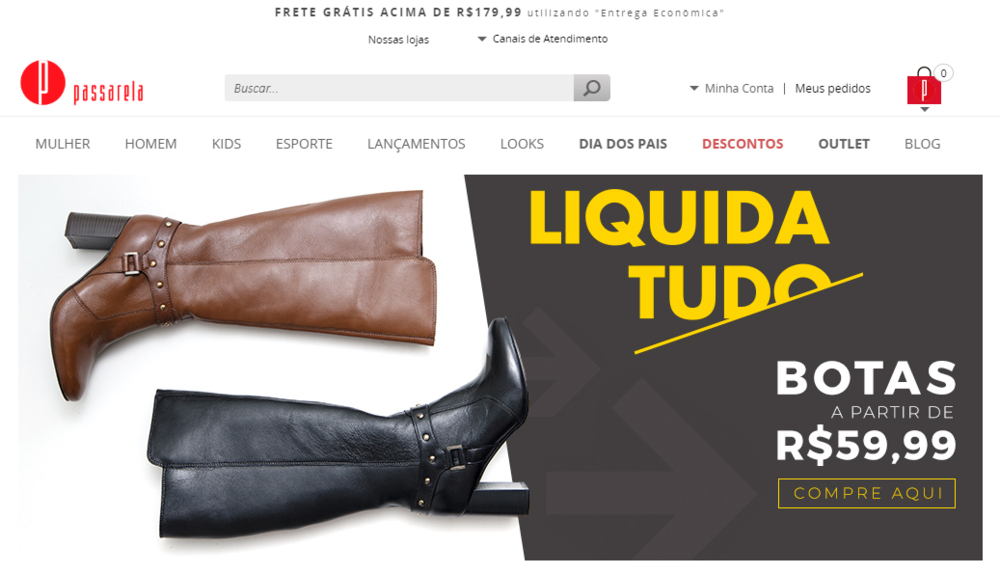 Extraordinário cupom Passarela