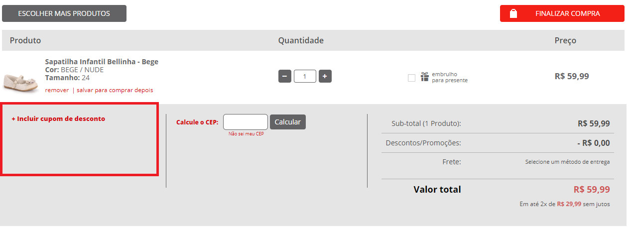 Aproveite o cupom Passarela com buykers.com