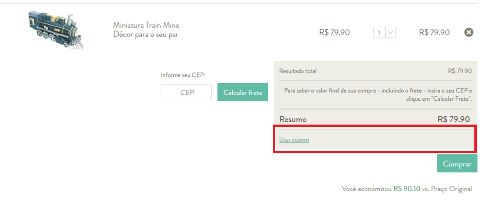Sobre o uso de cupom desconto Westwing