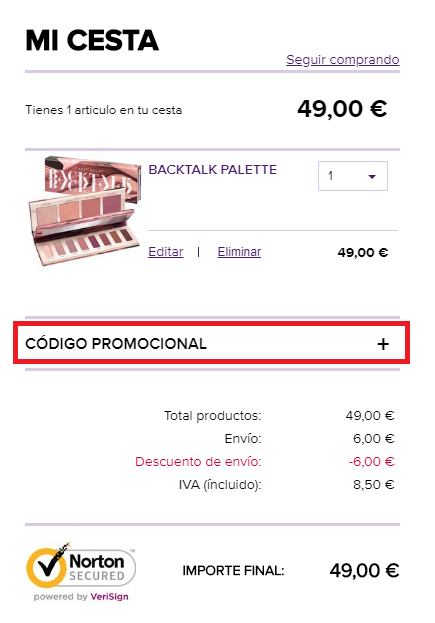 Cómo utilizar el codigo descuento Urban Decay