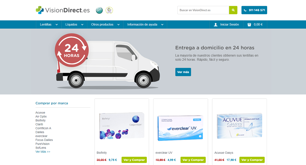 aprovecha el codigo descuento Vision Direct