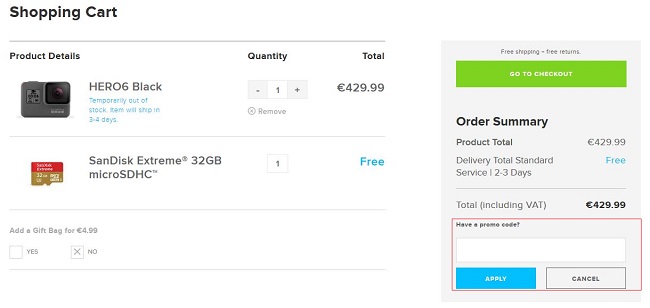 gopro kod rabatowy